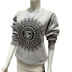 ETERNAL‎ SOCIETY Tough Lion Mandala Retro Graphic Sweatshirt Grunge Unisex 90's